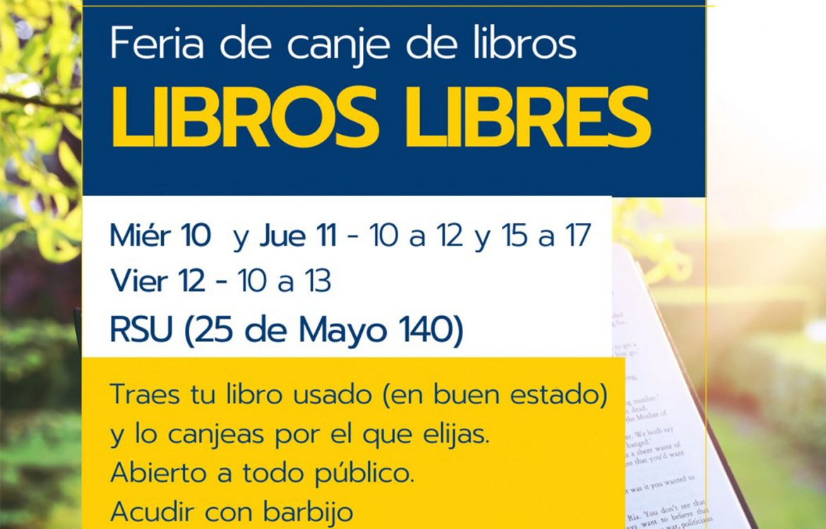 “Libros libres”: renová tu biblioteca