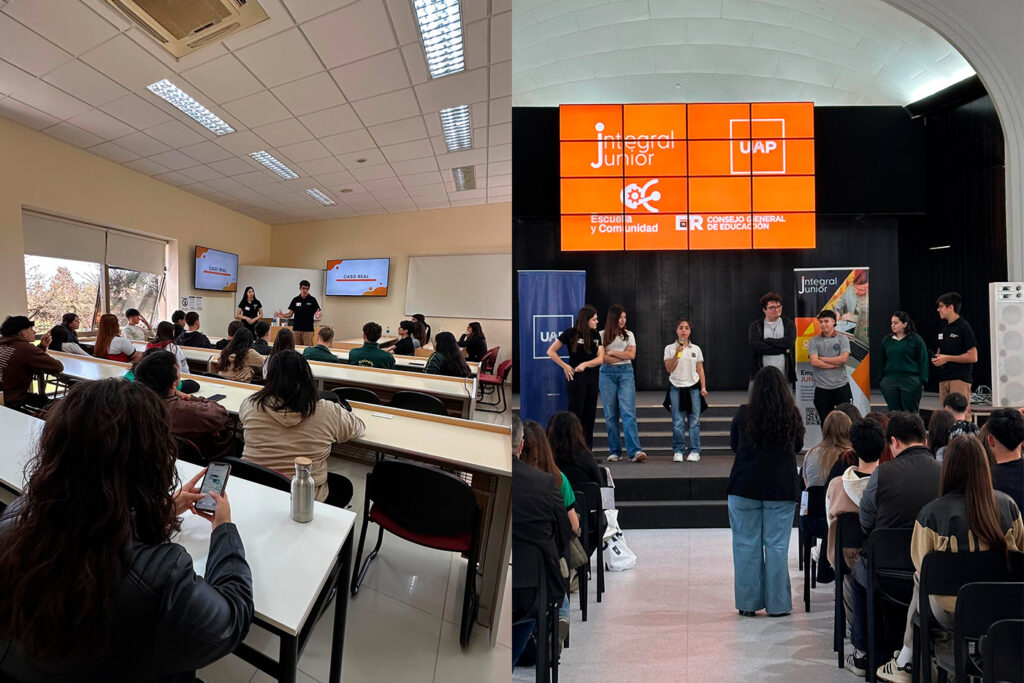 Diferentes actividades del primer encuentro de Integral Junior con los colegios secundarios de la región.cuerpo