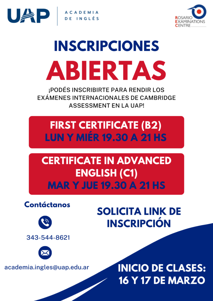 Inscripciones Academia Inglés 2026