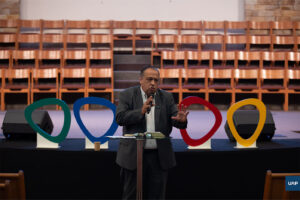 El Mag. Rizzo en su disertación en la Convención Misionera