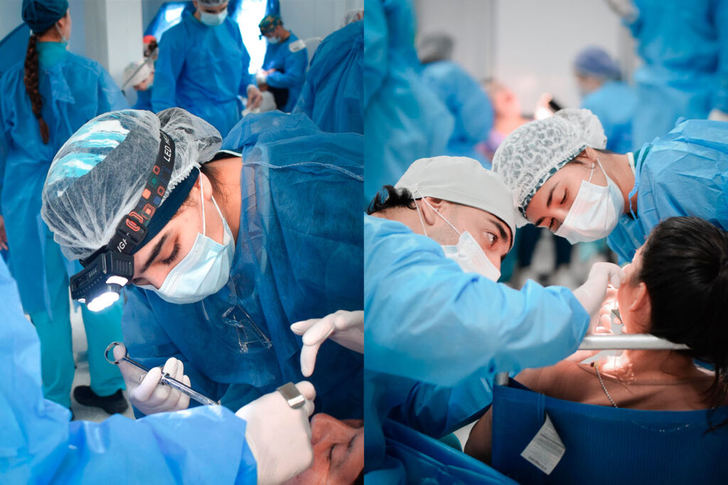 Alumnos de Odontología realizan prácticas profesionales.