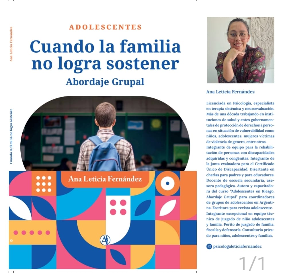 Portada del libro y biografía de la autora.